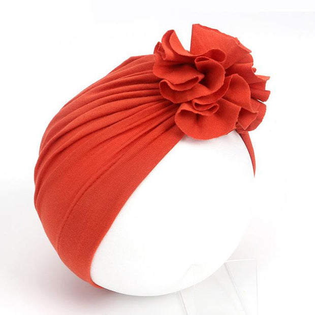 Big Flower Turban Hat - MomyMall Brick