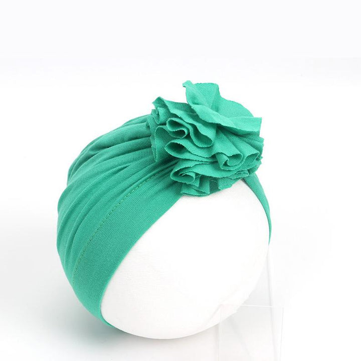 Big Flower Turban Hat - MomyMall Green
