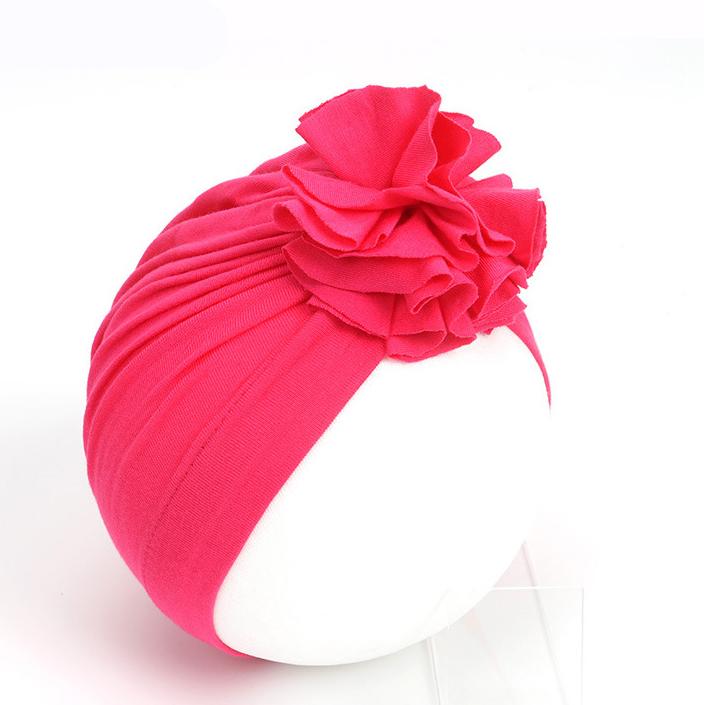 Big Flower Turban Hat - MomyMall Hot Pink