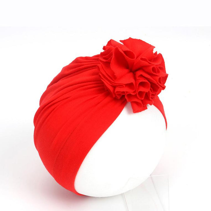 Big Flower Turban Hat - MomyMall Red
