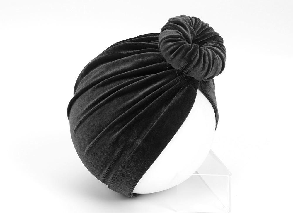 Big Knot Velvet Turban Hat