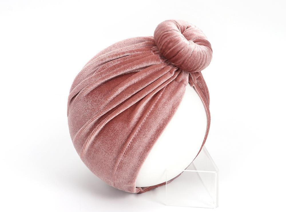 Big Knot Velvet Turban Hat