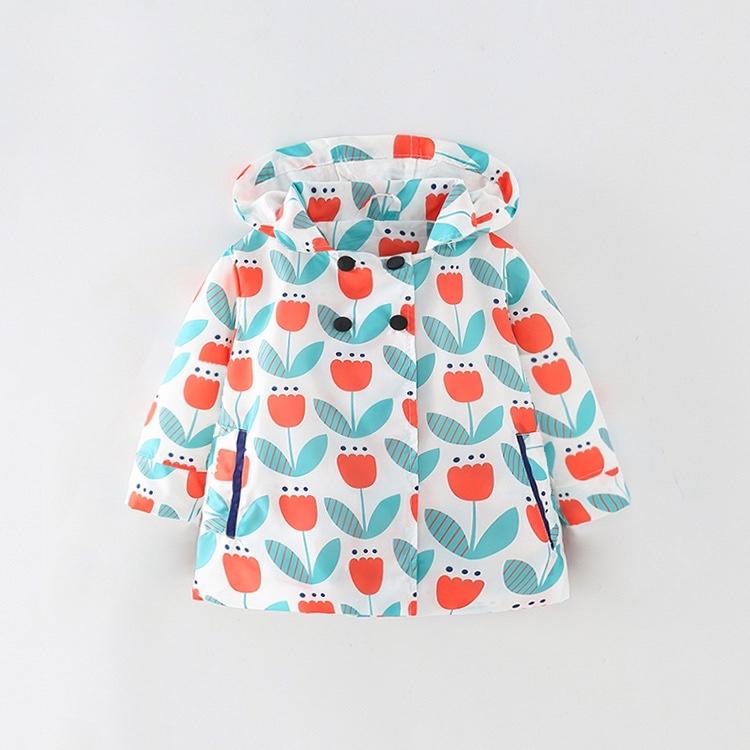 Blooming Flowers Hooded Jacket Coat - MomyMall 2-3 Years