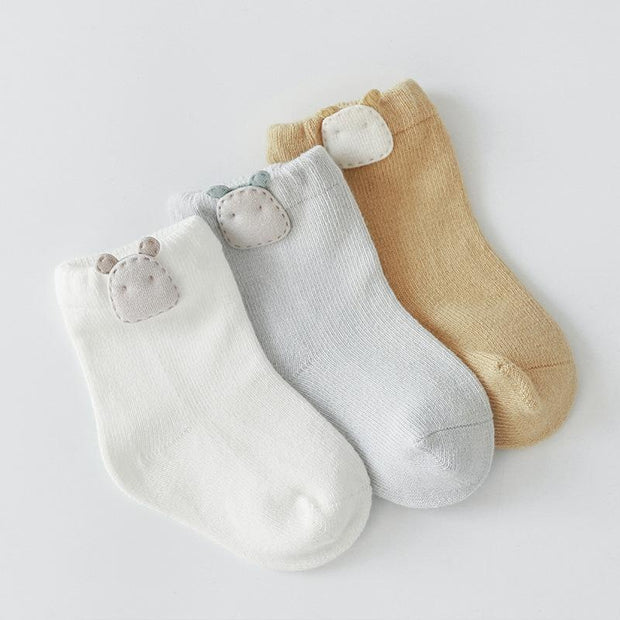 Bobo Baby Socks [Set of 3] - MomyMall 0-6 Months / Bear