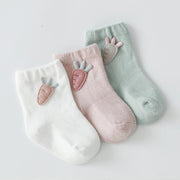 Bobo Baby Socks [Set of 3] - MomyMall 0-6 Months / Carrot
