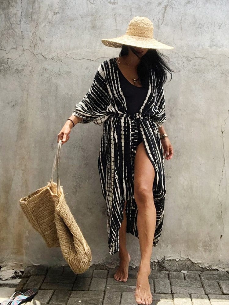 Long Kimono Swimsuit Cover Up