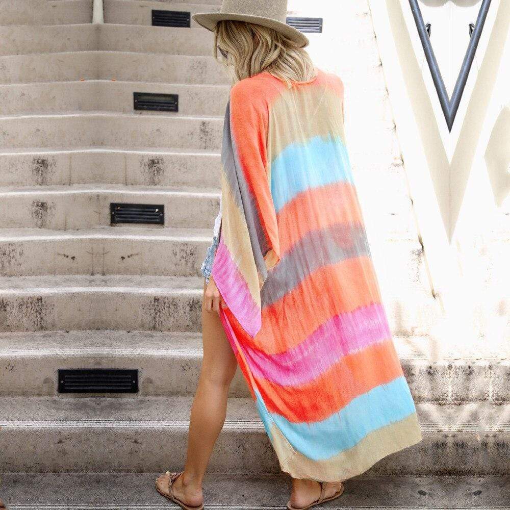 Long Boho Beach Cover Up