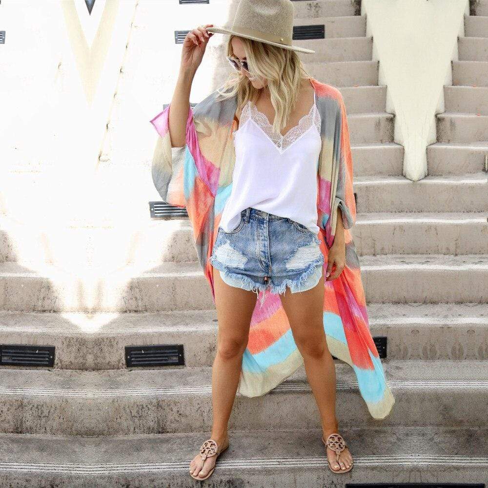 Long Boho Beach Cover Up