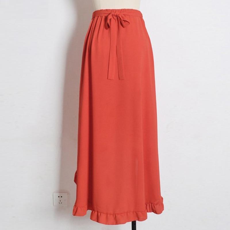 High Waist Chiffon Cover Up Skirt