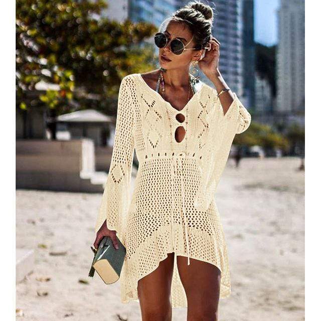 Crochet Knit Beach Cover Up by MomyMall