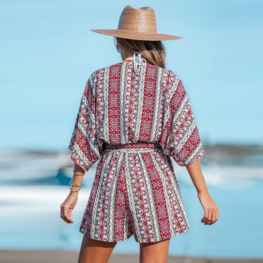 Paisley Print Romper