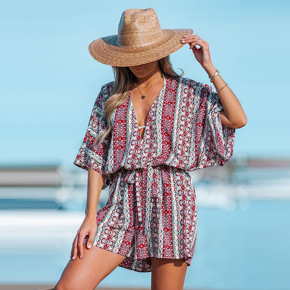 Paisley Print Romper