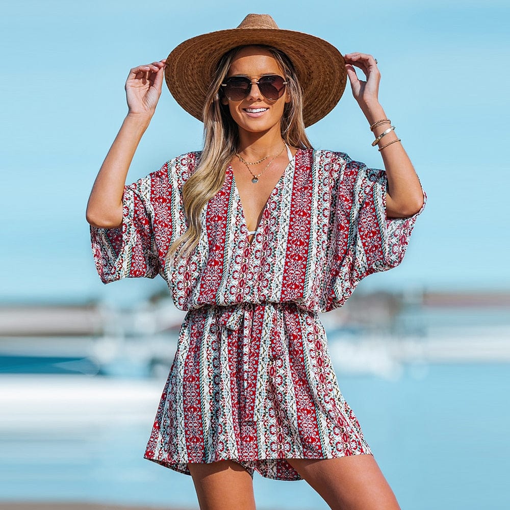 Paisley Print Romper