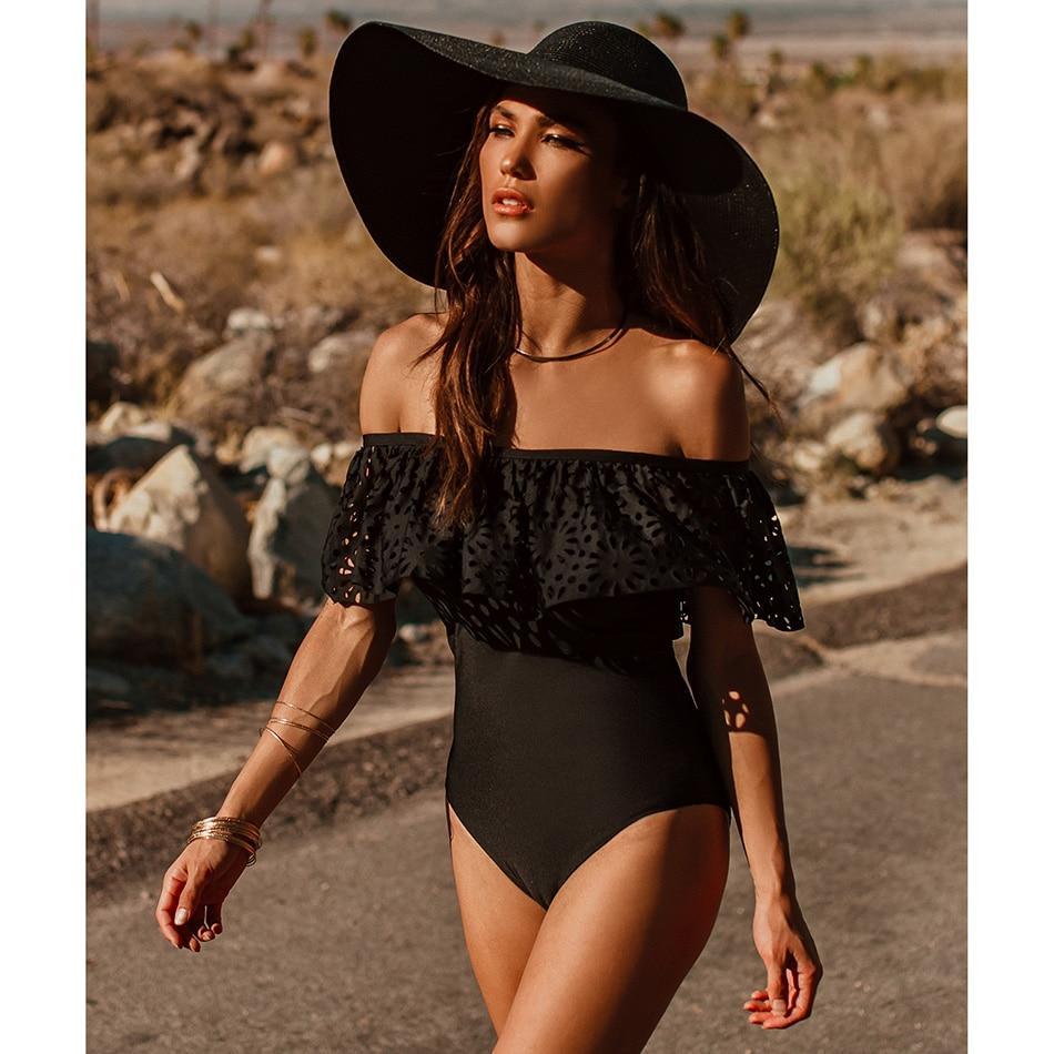 Sexy Off The Shoulder One Piece Swimsuit