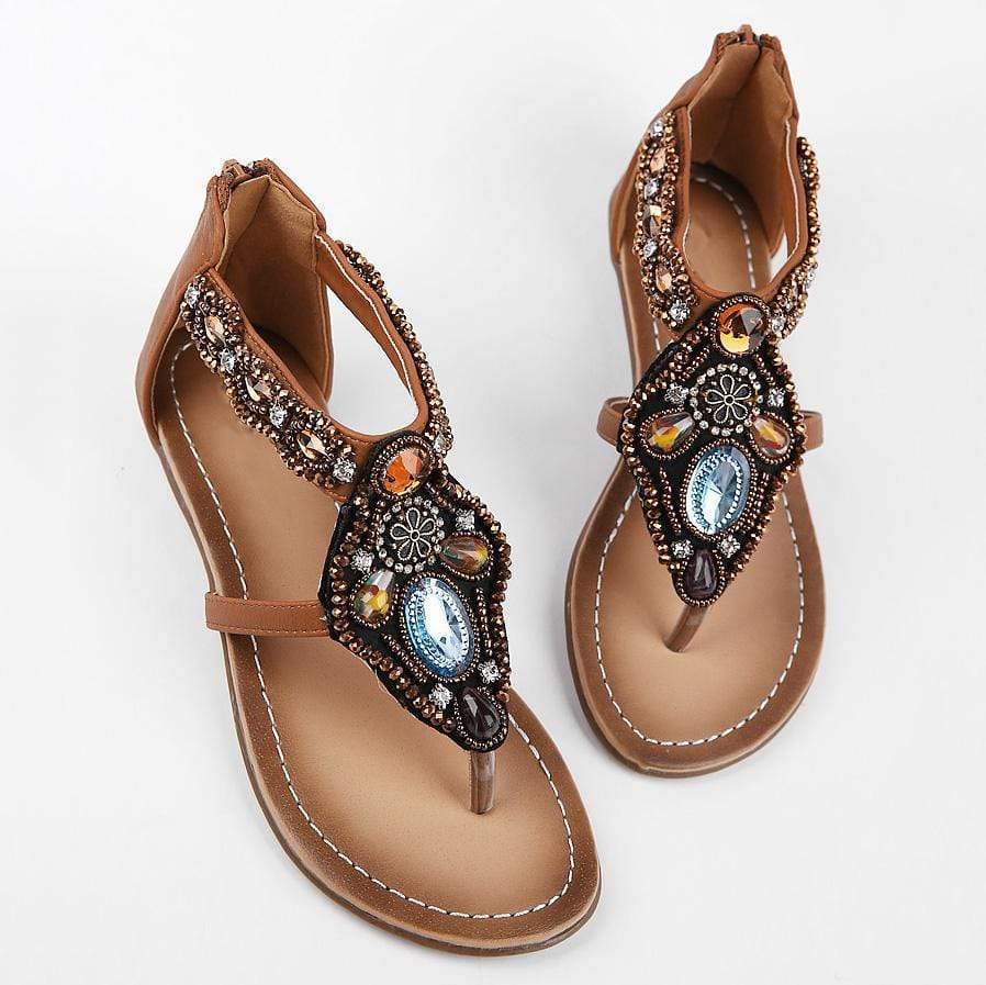 Boho Sommer flache Sandalen