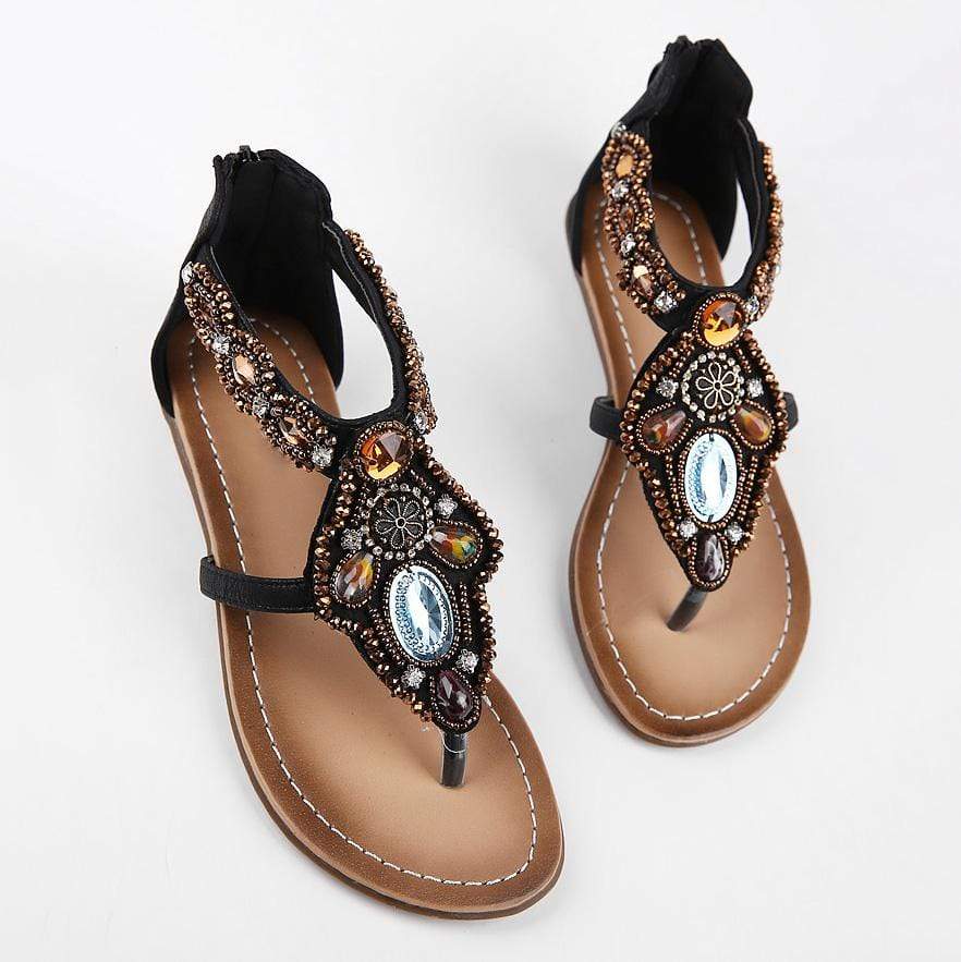 Boho Sommer flache Sandalen