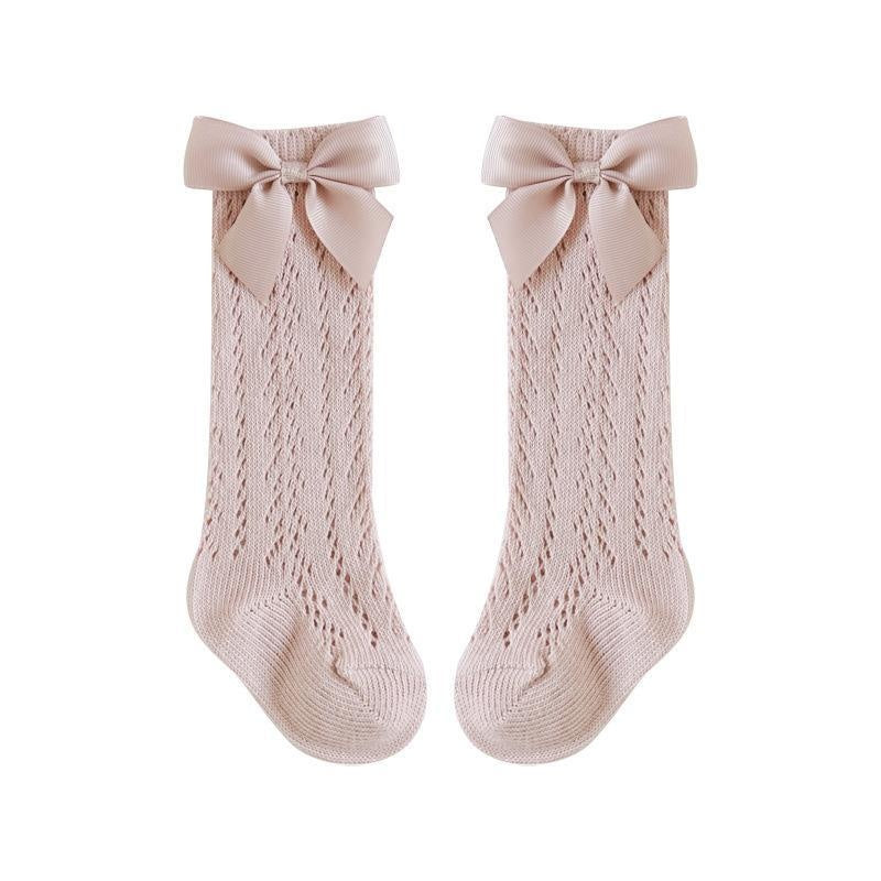 Ribbon Bowknot Summer Knee Socks - MomyMall 0-12 Months / Pink