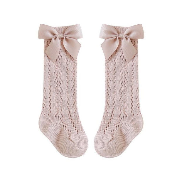 Ribbon Bowknot Summer Knee Socks - MomyMall 0-12 Months / Pink