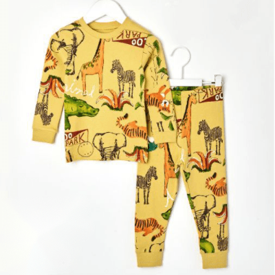 Dino Zoo Organic Cotton Playset - MomyMall 2-3 Years / Yellow Zoo