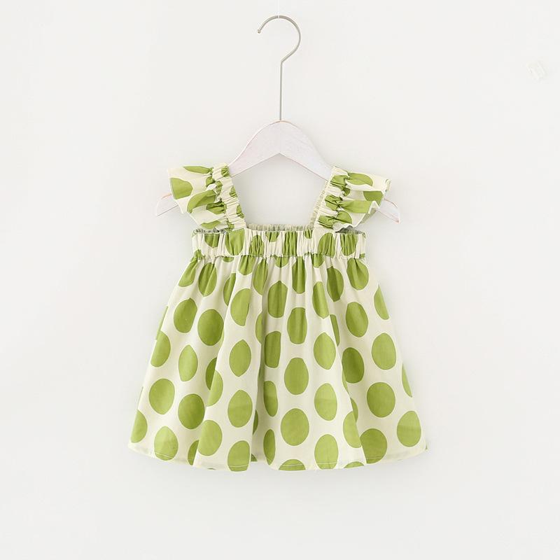 Britta Dots Sleeveless Ruffle Top - MomyMall 18-24 Months / Green