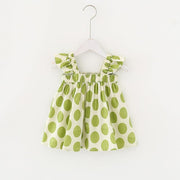 Britta Dots Sleeveless Ruffle Top - MomyMall 18-24 Months / Green