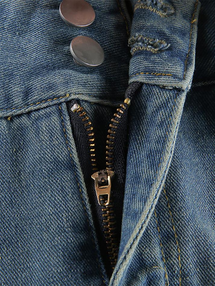 Mini-jupe en denim avec ceinture à boucle