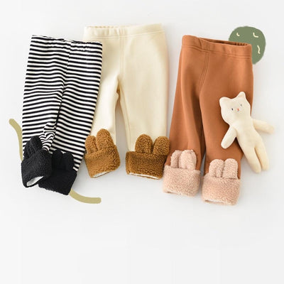 Bunny Ear Baby Plush Legging Pants - MomyMall