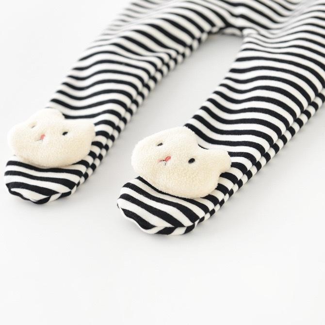 Bunny Patch Plush Baby Leggings - MomyMall