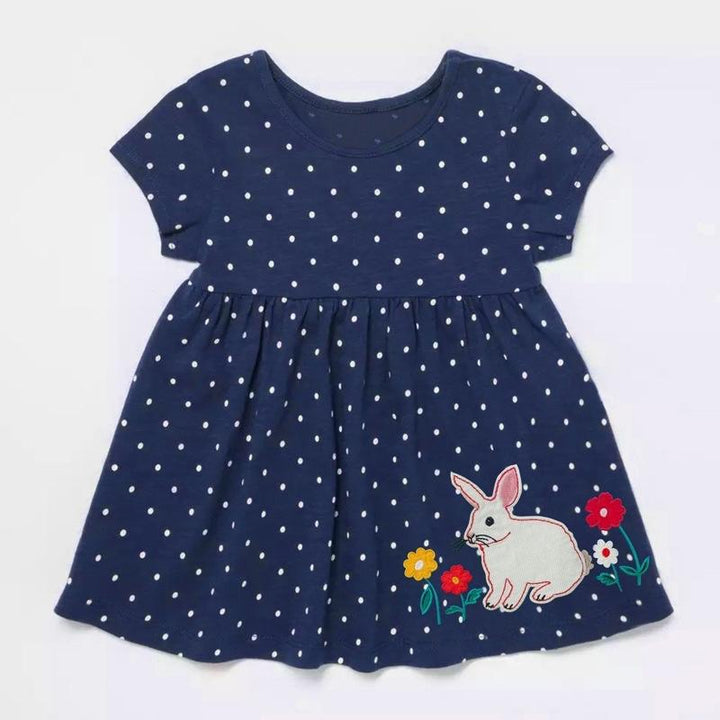 Bunny Patch Polka Dots Dress - MomyMall 2-3 Years