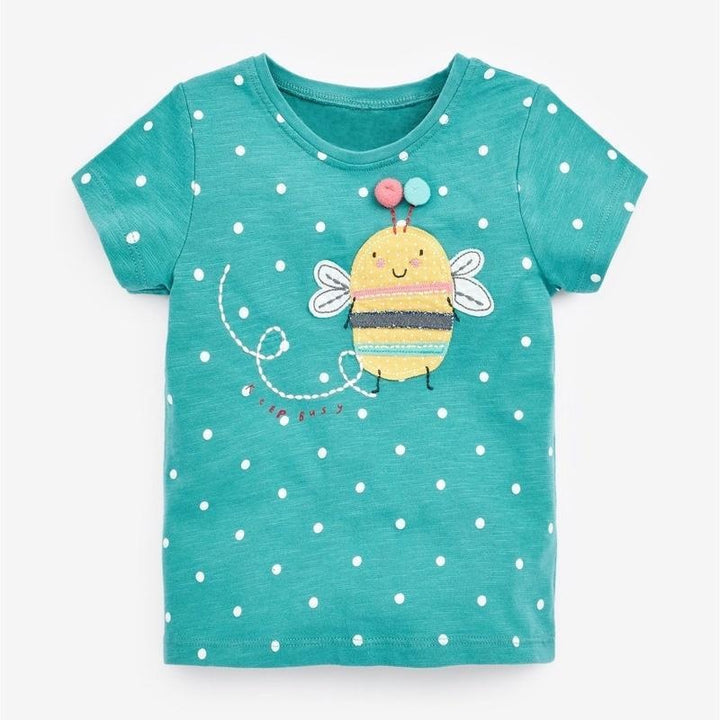 Busy Bee Patch Pompom Summer Tee