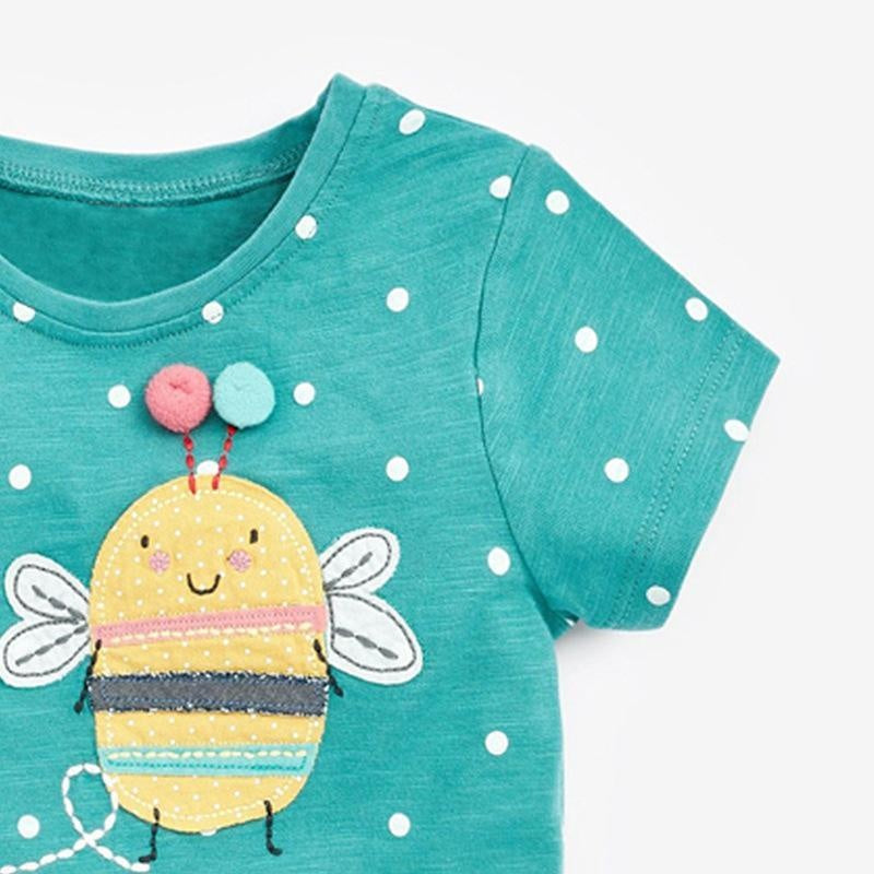 Busy Bee Patch Pompom Summer Tee