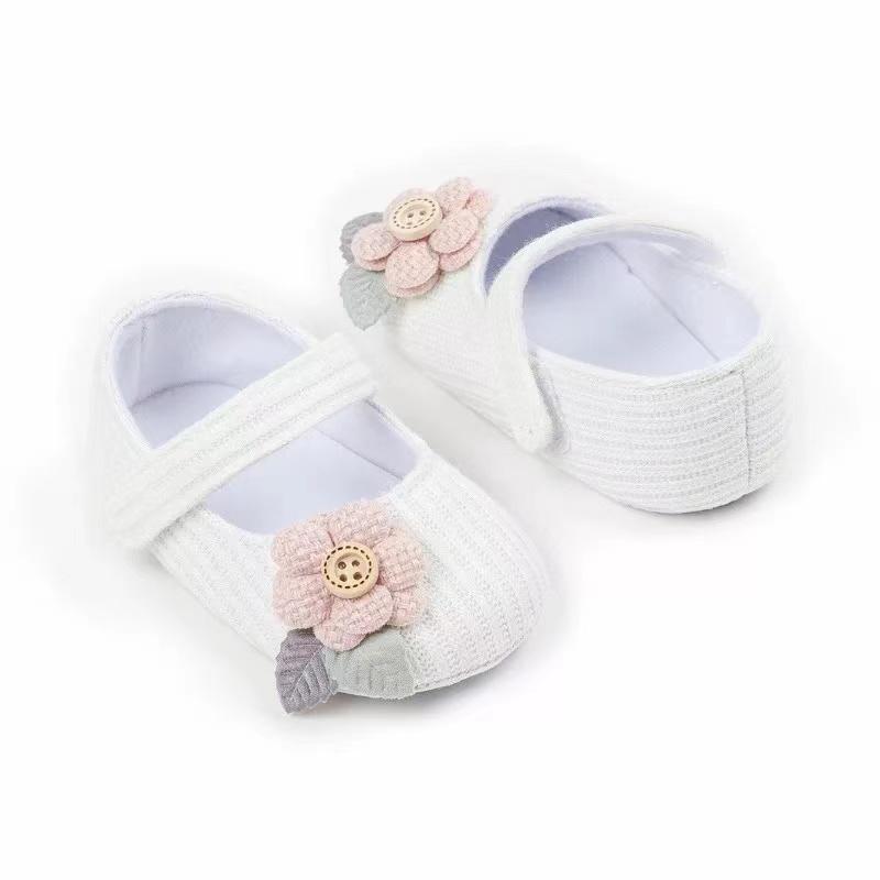 Button Flower First Walker Shoes