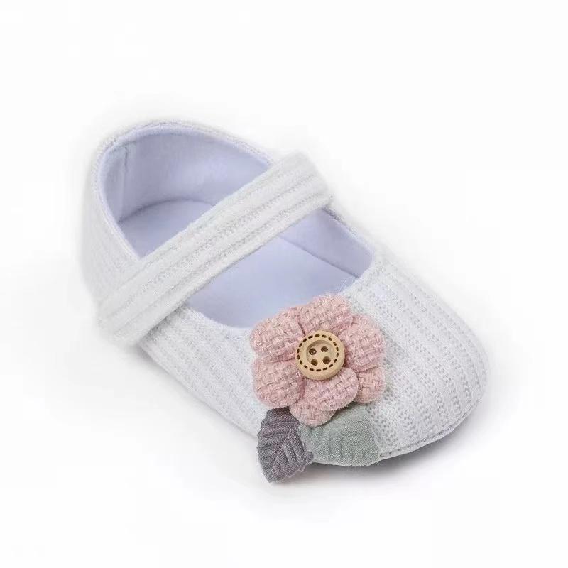 Button Flower First Walker Shoes