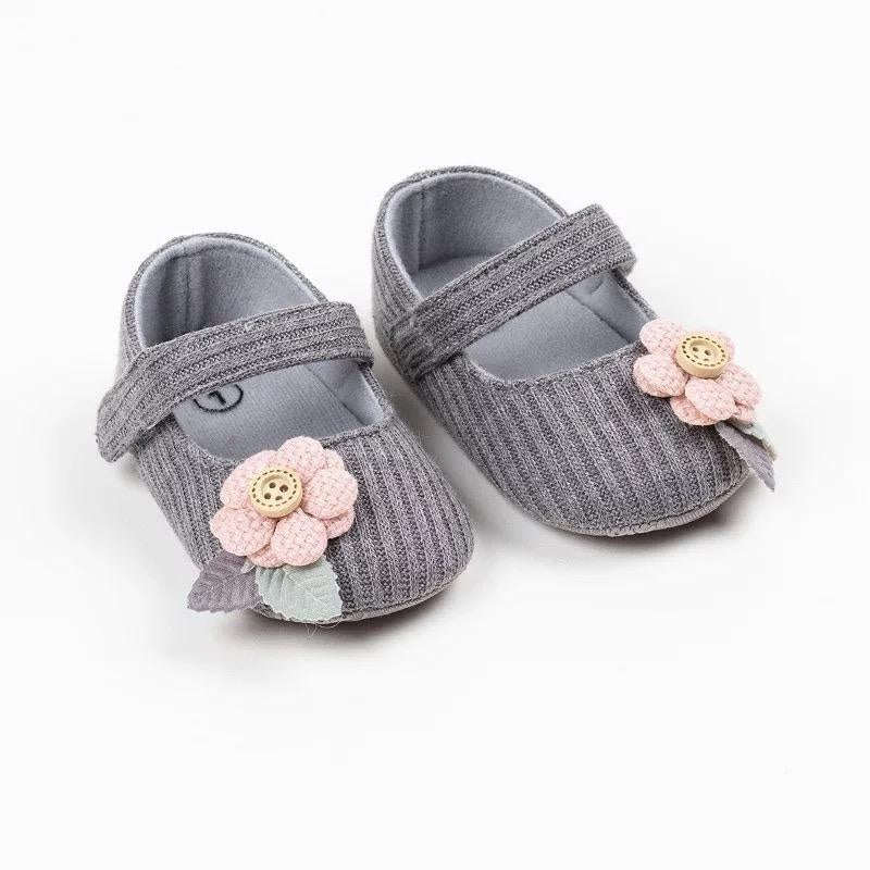 Button Flower First Walker Shoes