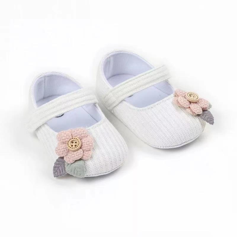 Button Flower First Walker Shoes