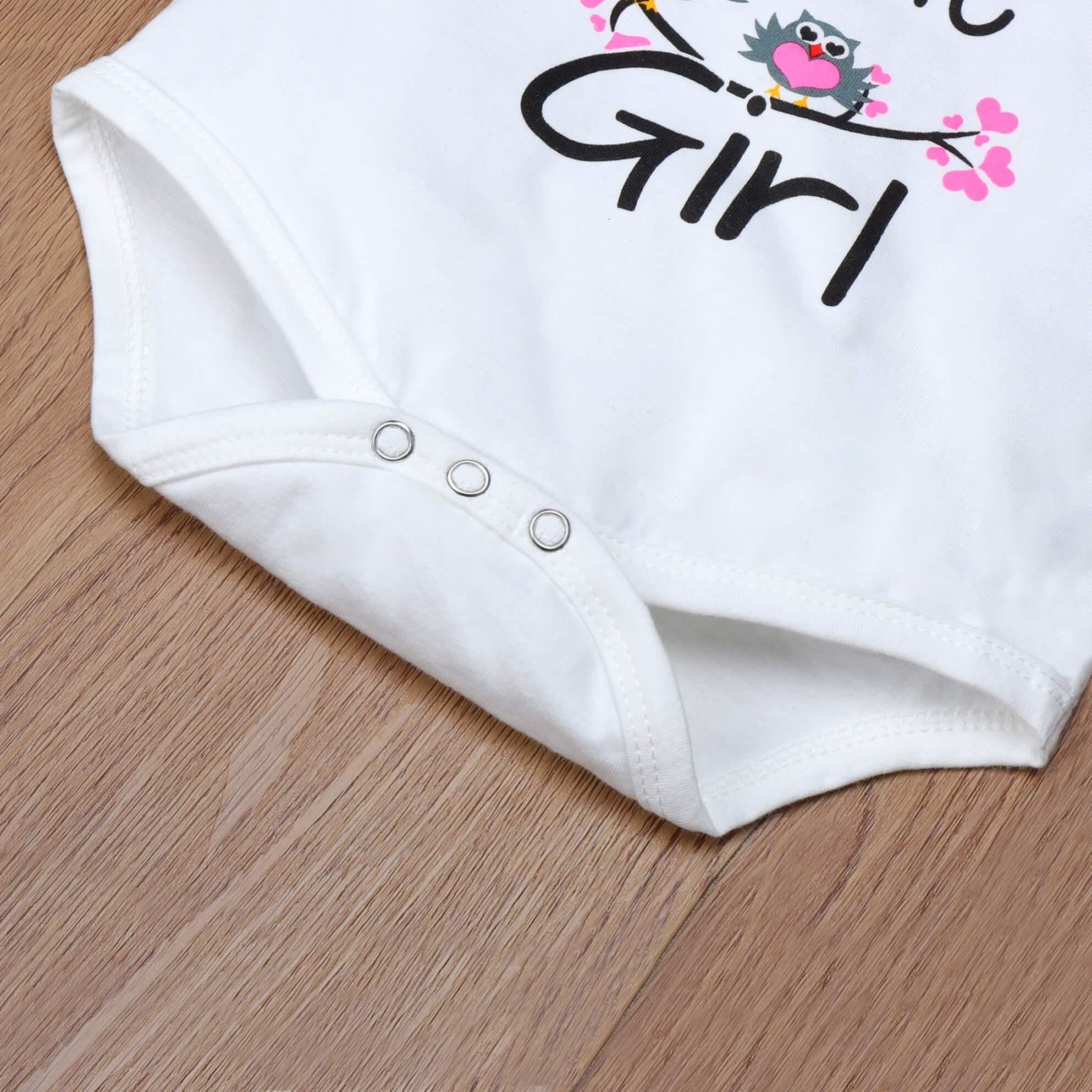 “Grandpa's Little Girl” Birds Printed Baby Girl Romper - MomyMall