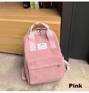 Lila Soft Cord Backpack - MomyMall Pink
