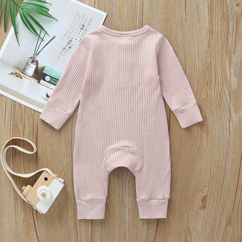 Lovely Solid Color Baby Jumpsuit - MomyMall