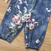 Cute Floral Printed Baby Jumpsuit - MomyMall