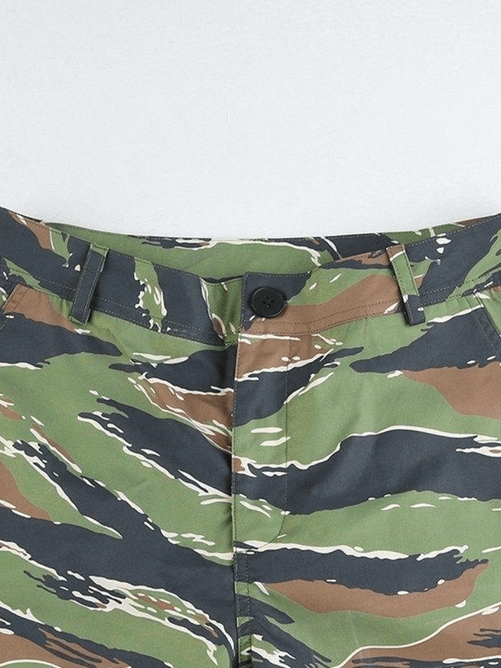 Camo Print Casual Cargo Pants - MomyMall