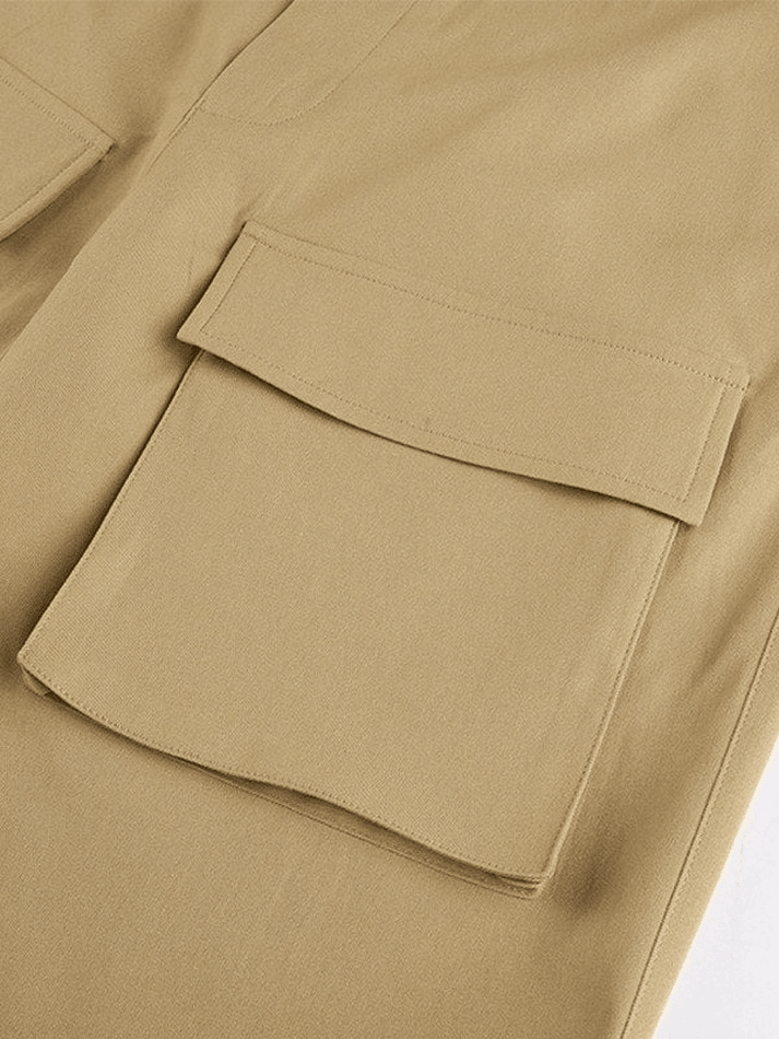 Cargo Pocket Vintage Straight Leg Pants - MomyMall