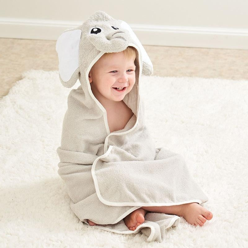 Cartoon Newborn Baby Hooded Bath Towel