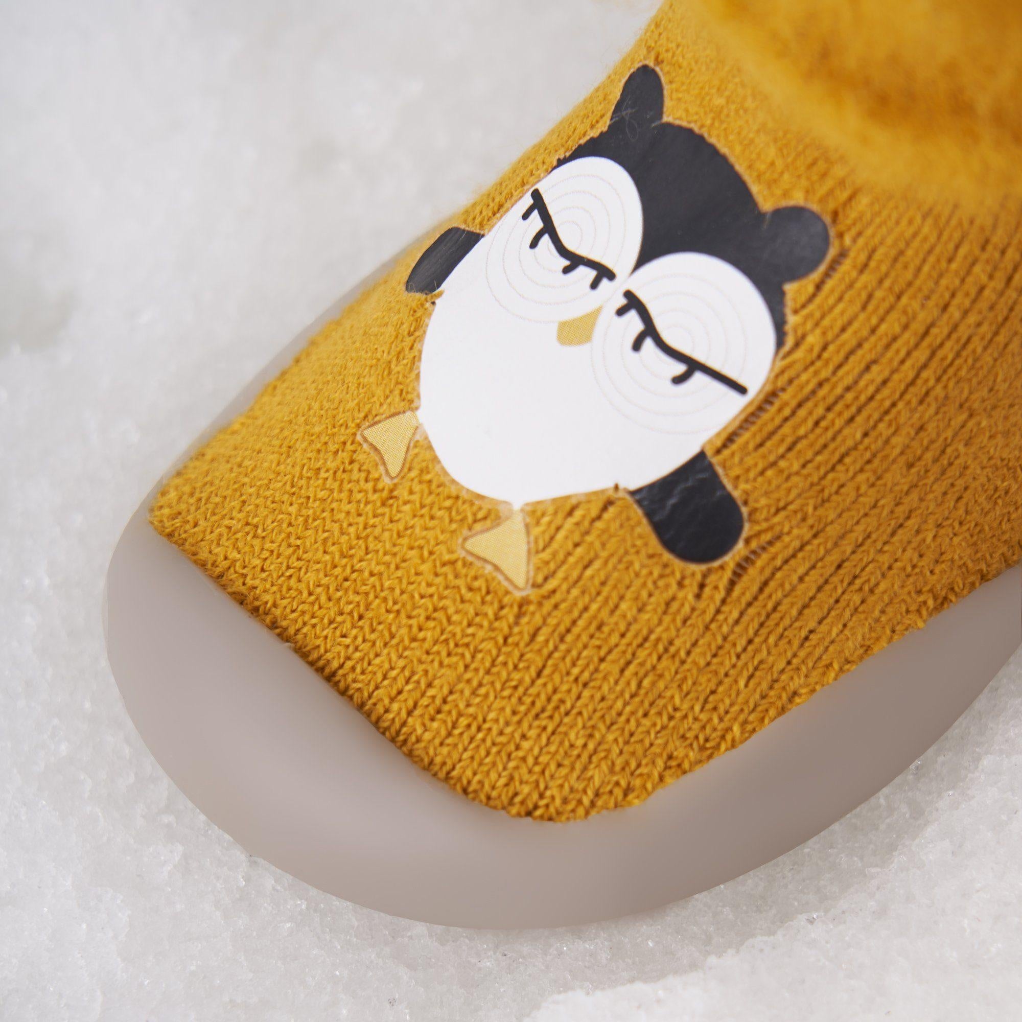 Cartoon Printed Winter Plush Booties