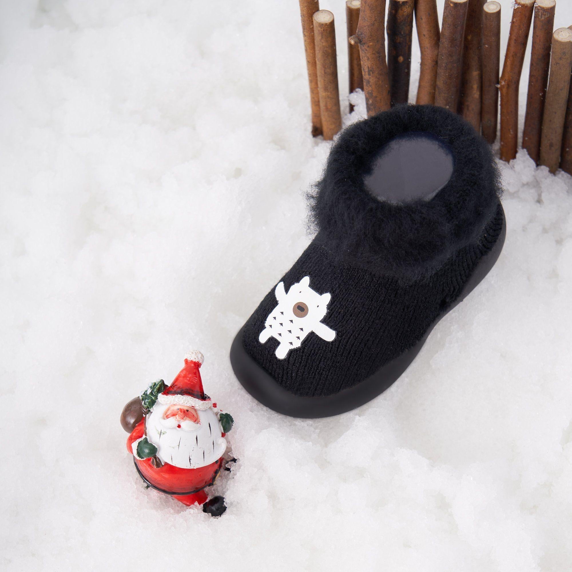 Cartoon Printed Winter Plush Booties