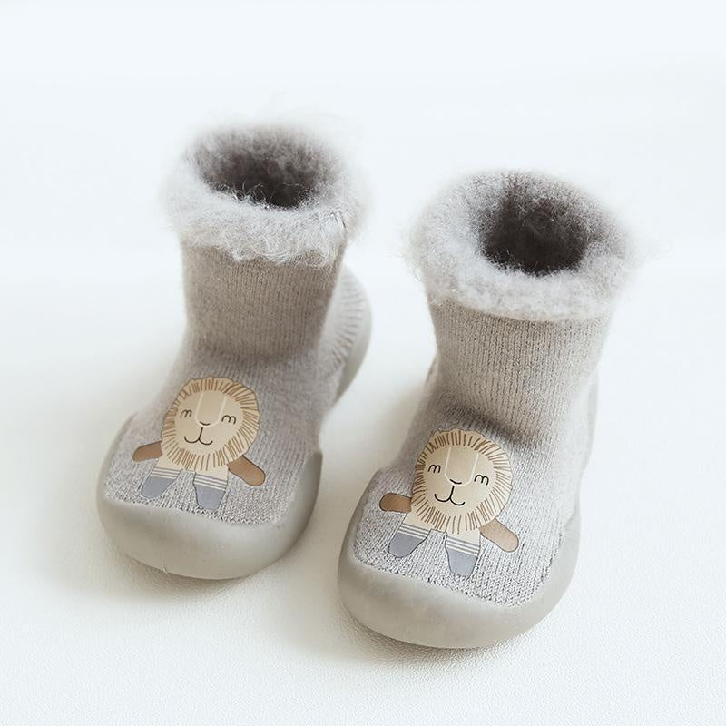 Cartoon Printed Winter Plush Booties