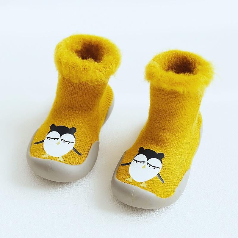 Cartoon Printed Winter Plush Booties