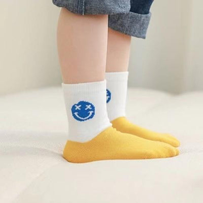 Cartoon Smiley Face Socks [Set of 5] - MomyMall