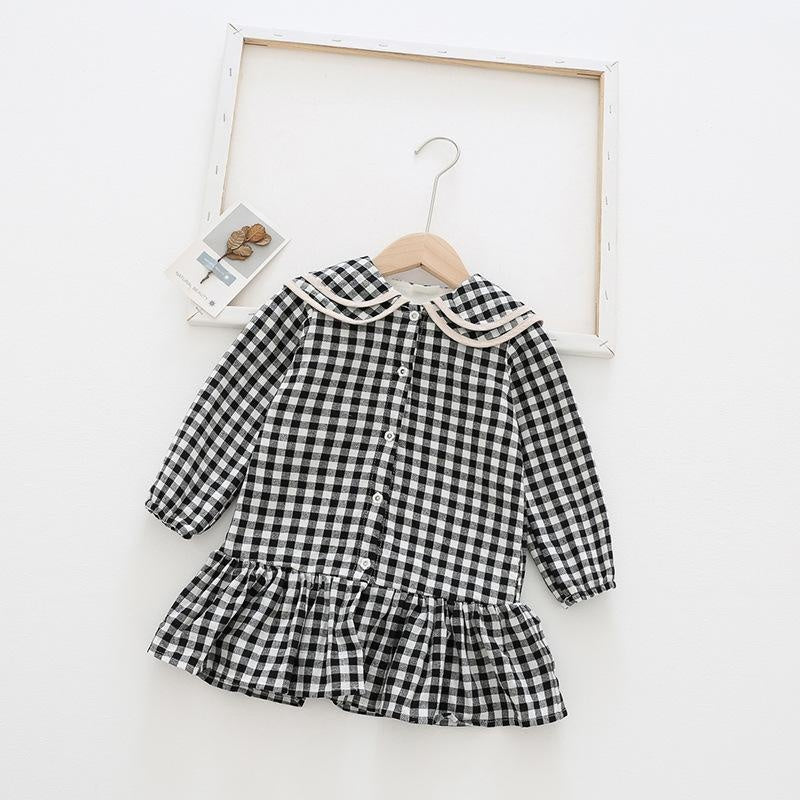 Cassie Ruffle Plush Dress - MomyMall Black / 18-24 Months