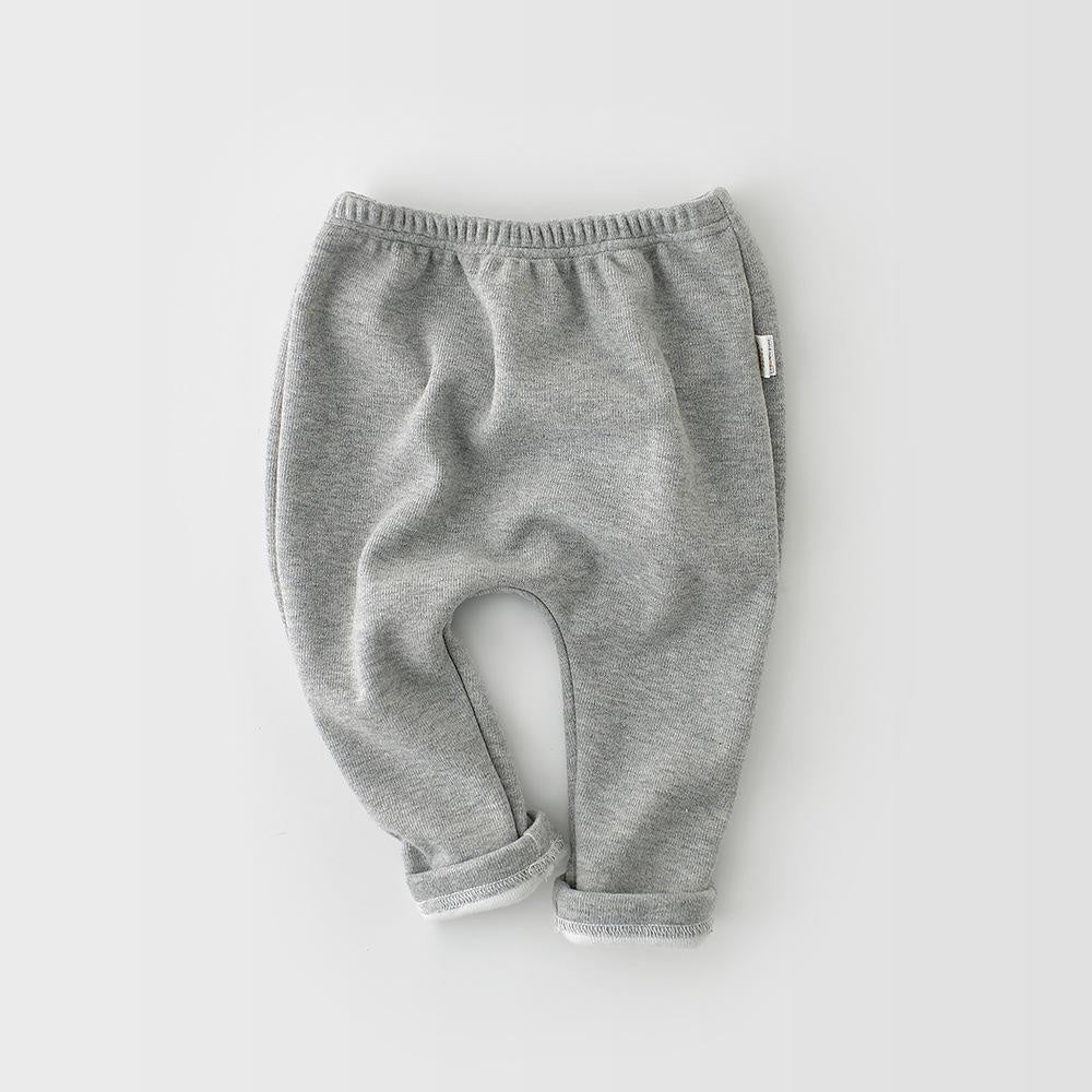 Basic Casual Plush Leggings - MomyMall Gray / 6-12 Months