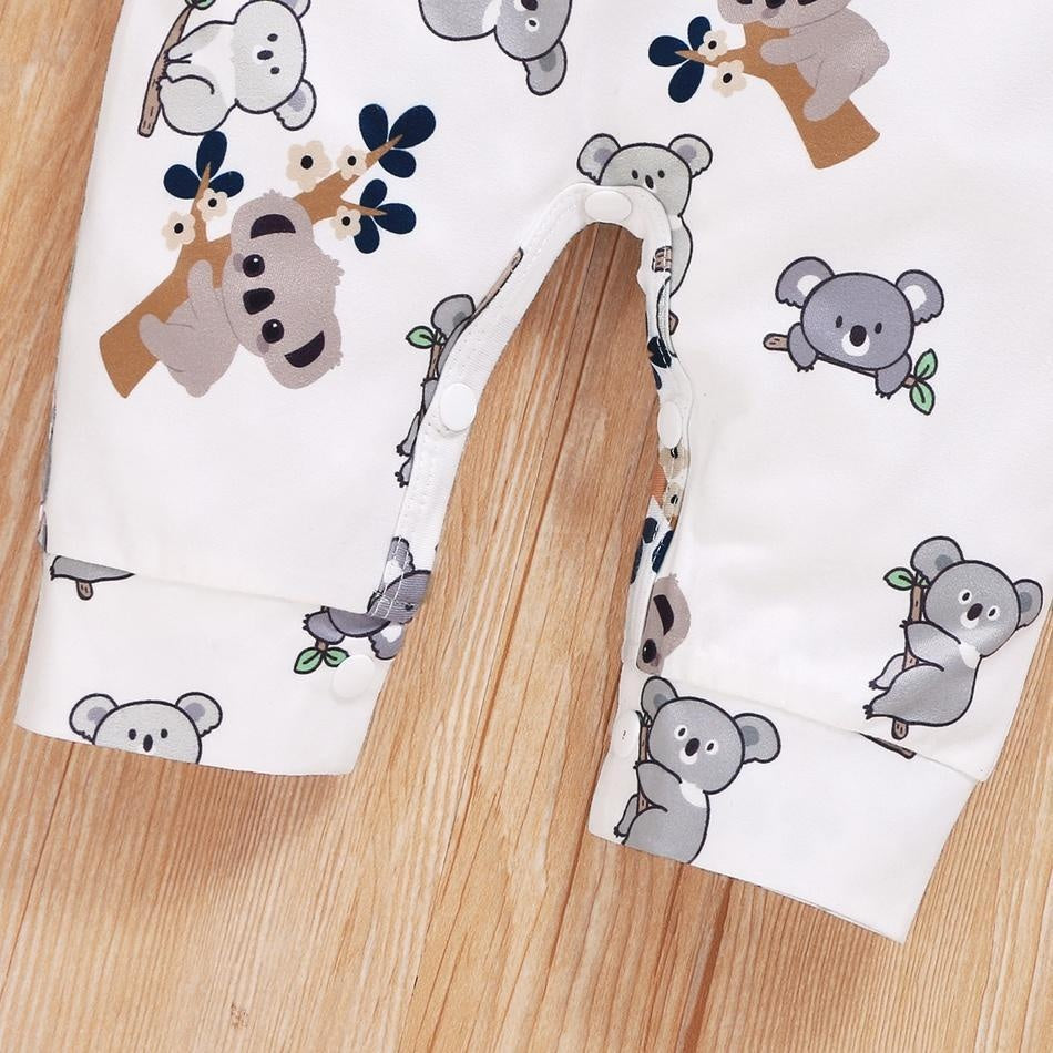 Cute Koala Printed Baby Jumpsuit